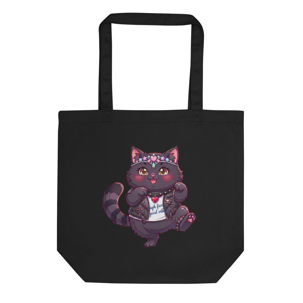 Dancing Cat Transparent organic cotton tote — Econscious